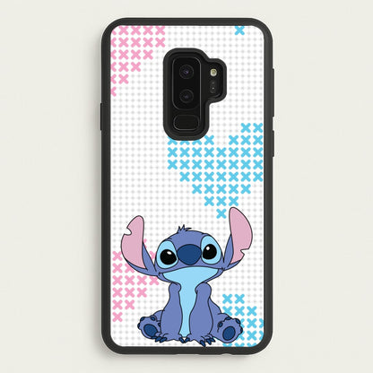 Blue Alien Hearts  - Disney Phone Case for Galaxy S9 Plus