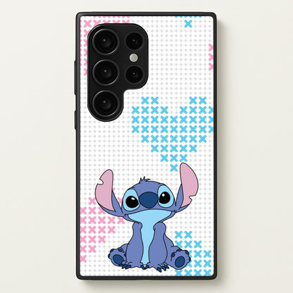 Blue Alien Hearts  - Disney Phone Case for Galaxy S24 Ultra