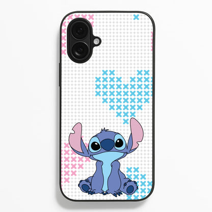 Blue Alien Hearts  - Disney Phone Case for iPhone 16 Plus