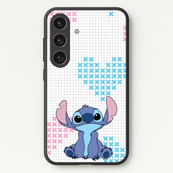 Blue Alien Hearts  - Disney Phone Case for Galaxy S24 Plus