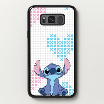 Blue Alien Hearts  - Disney Phone Case for Galaxy S8