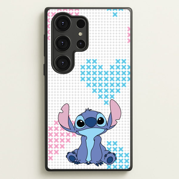 Blue Alien Hearts  - Disney Phone Case for Galaxy S25 Ultra