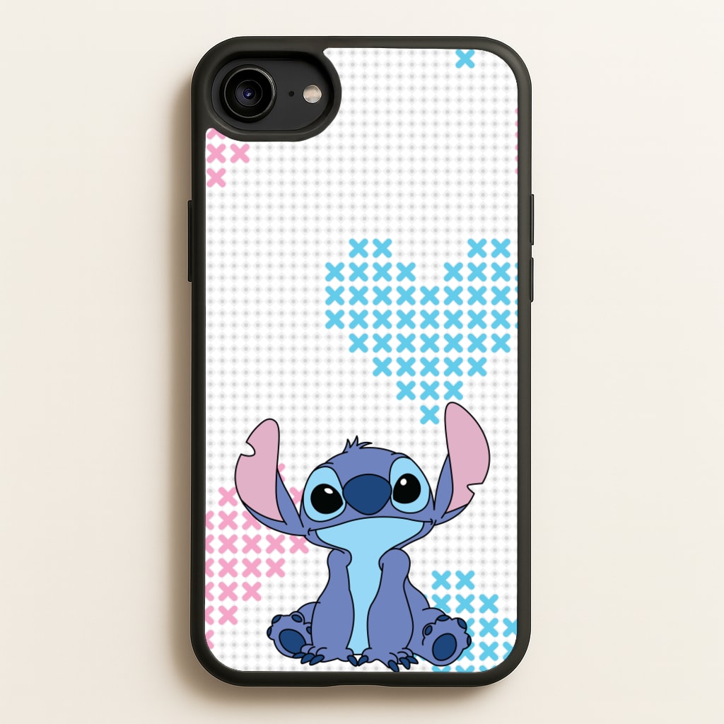 Blue Alien Hearts  - Disney Phone Case for iPhone 6 / 7 / 8 / SE