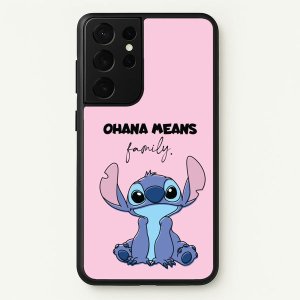 Ohana Means Family Pink  - Disney Phone Case for Galaxy S21 Ultra