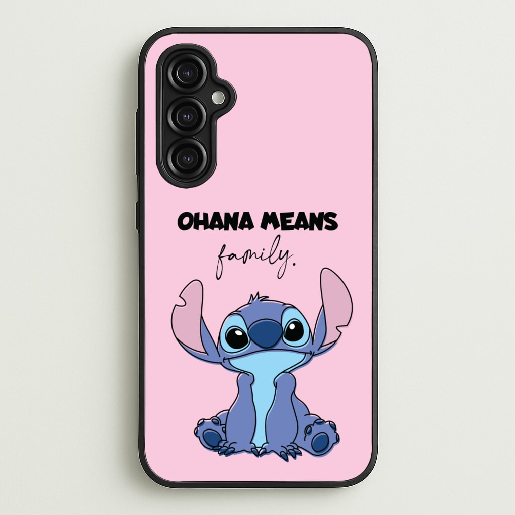 Ohana Means Family Pink  - Disney Phone Case for Galaxy A14