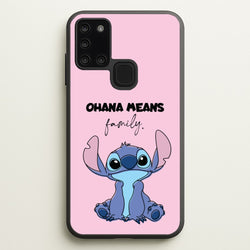 Ohana Means Family Pink  - Disney Phone Case for Galaxy A21s