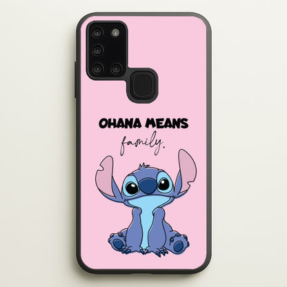 Ohana Means Family Pink  - Disney Phone Case for Galaxy A21s