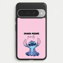 Ohana Means Family Pink Phone Case for Google Pixel 10 Pro XL