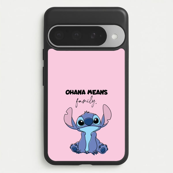Ohana Means Family Pink Phone Case for Google Pixel 10 Pro XL