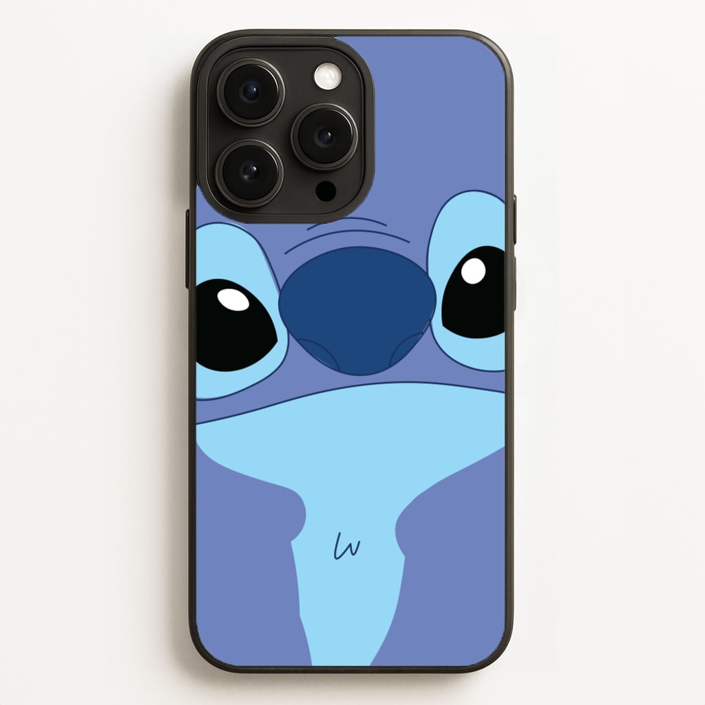 Blue Alien Face Phone Case