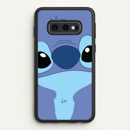 Blue Alien Face  - Disney Phone Case for Galaxy S10e