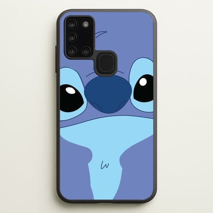 Blue Alien Face  - Disney Phone Case for Galaxy A21s
