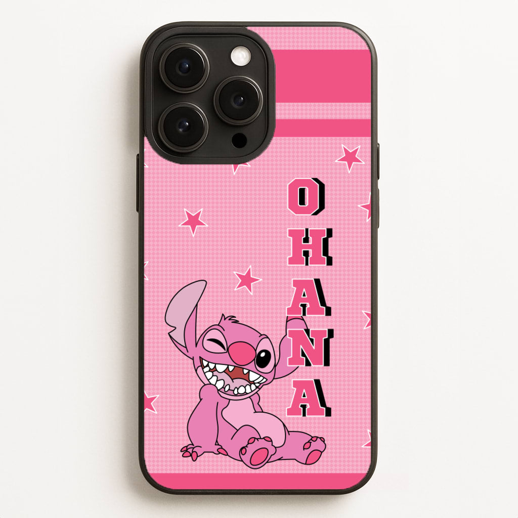 Pink Alien Ohana Phone Case