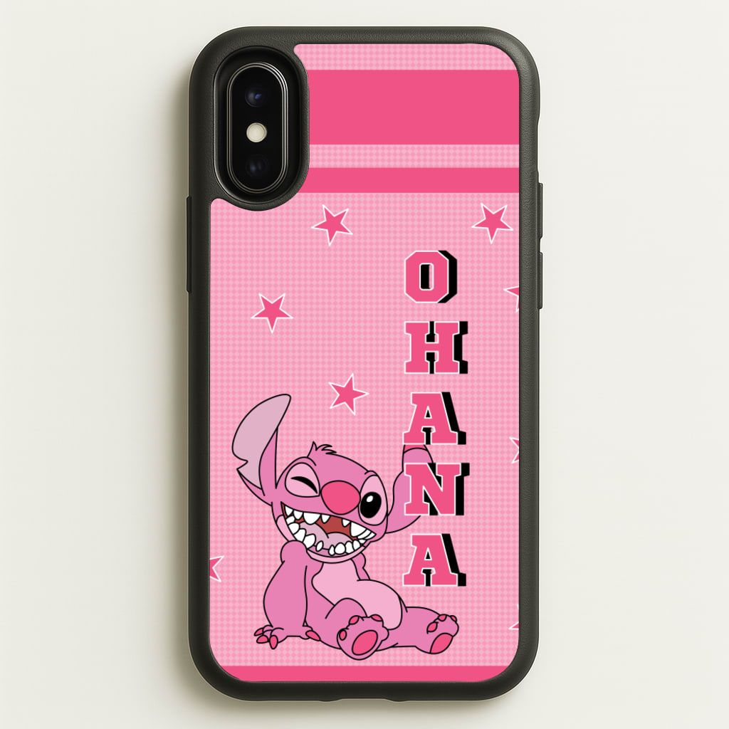 Pink Alien Ohana  - Disney Phone Case for iPhone X / XS