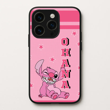 Pink Alien Ohana  - Disney Phone Case for iPhone 14 Pro Max