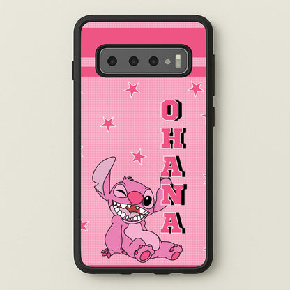Pink Alien Ohana  - Disney Phone Case for Galaxy S10 Plus