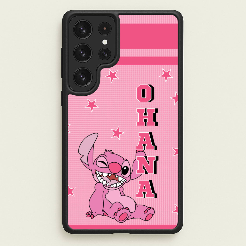 Pink Alien Ohana  - Disney Phone Case for Galaxy S23 Ultra