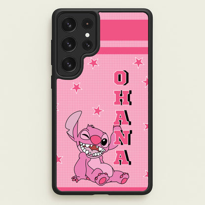 Pink Alien Ohana  - Disney Phone Case for Galaxy S23 Ultra
