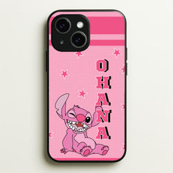 Pink Alien Ohana  - Disney Phone Case for iPhone 15 Plus