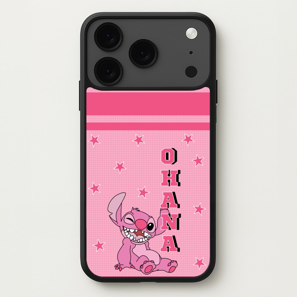 Pink Alien Ohana Phone Case for iPhone 17 Pro Max
