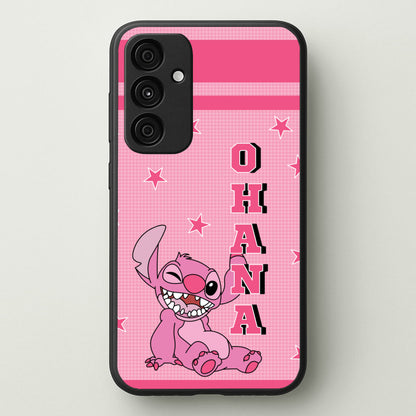 Pink Alien Ohana  - Disney Phone Case for Galaxy A35