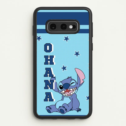 Blue Alien Ohana  - Disney Phone Case for Galaxy S10e