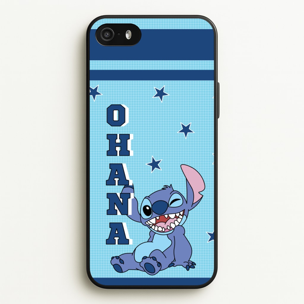 Blue Alien Ohana  - Disney Phone Case for iPhone 5 / 5s / SE 2016