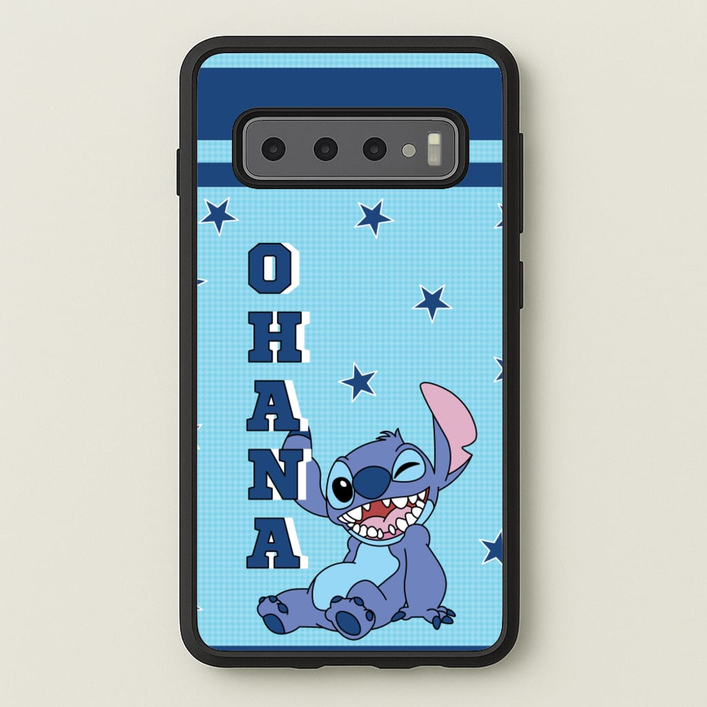 Blue Alien Ohana  - Disney Phone Case for Galaxy S10