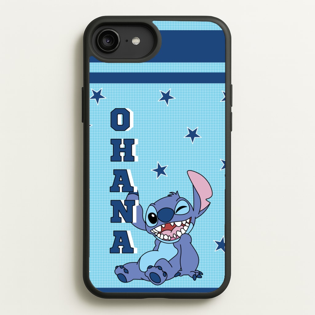Blue Alien Ohana  - Disney Phone Case for iPhone 6 Plus / 7 Plus / 8 Plus