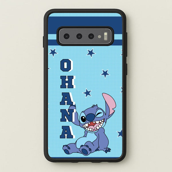 Blue Alien Ohana  - Disney Phone Case for Galaxy S10 Plus