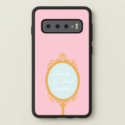 Beauty Is Found Within Mirror  - Disney Phone Case for Galaxy S10 Plus