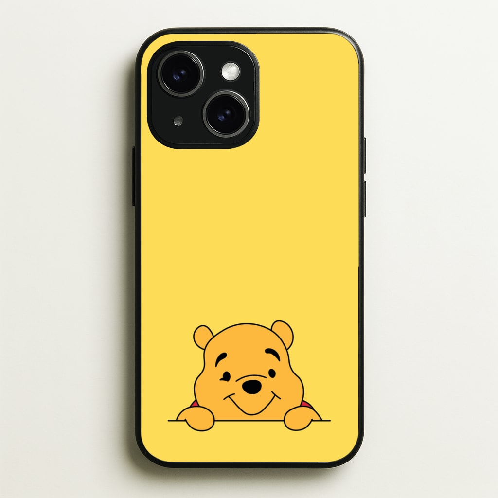 Cute Bear Leaning  - Disney Phone Case for iPhone 14 Plus