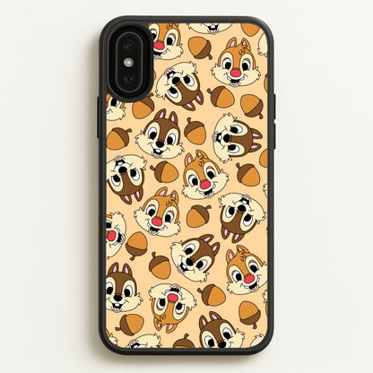 Cute Squirrels And Acorns Pattern  - Disney Phone Case for iPhone XS Max
