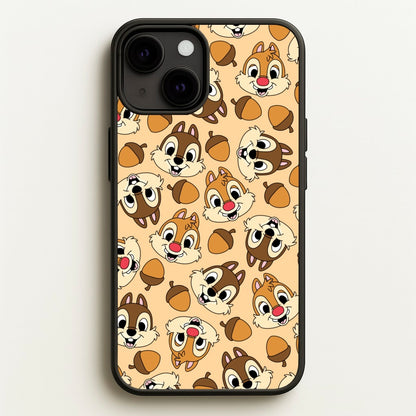 Cute Squirrels And Acorns Pattern  - Disney Phone Case for iPhone 13 Mini