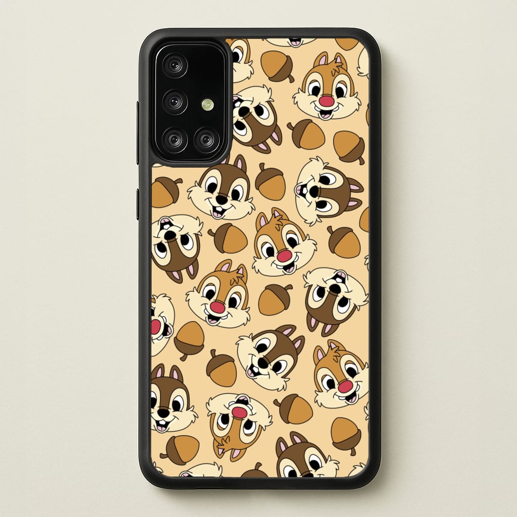 Cute Squirrels And Acorns Pattern  - Disney Phone Case for Galaxy A71