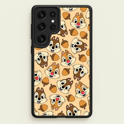 Cute Squirrels And Acorns Pattern  - Disney Phone Case for Galaxy S22 Ultra