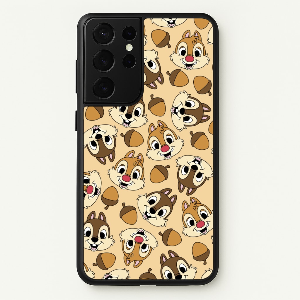 Cute Squirrels And Acorns Pattern  - Disney Phone Case for Galaxy S21 Ultra