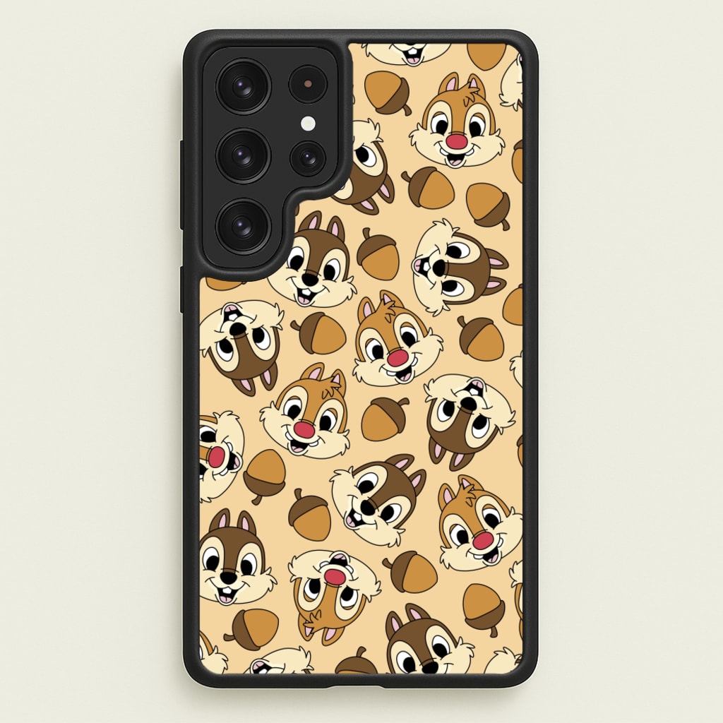 Cute Squirrels And Acorns Pattern  - Disney Phone Case for Galaxy S23 Ultra