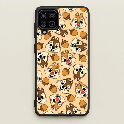 Cute Squirrels And Acorns Pattern  - Disney Phone Case for Galaxy A12