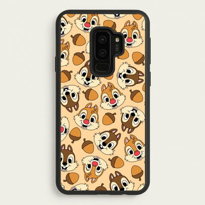 Cute Squirrels And Acorns Pattern  - Disney Phone Case for Galaxy S9 Plus