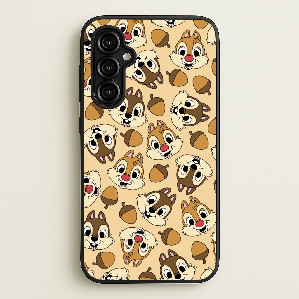 Cute Squirrels And Acorns Pattern  - Disney Phone Case for Galaxy A54