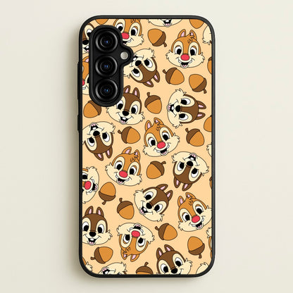 Cute Squirrels And Acorns Pattern  - Disney Phone Case for Galaxy A54
