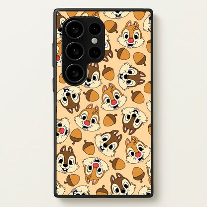 Cute Squirrels And Acorns Pattern  - Disney Phone Case for Galaxy S24 Ultra