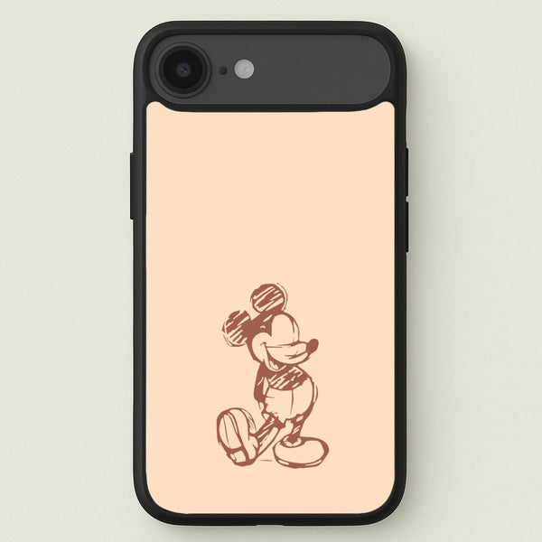 Sketched Mouse Outline Beige Phone Case for iPhone 17 Air