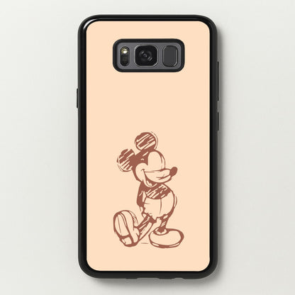 Sketched Mouse Outline Beige   - Disney Phone Case for Galaxy S8