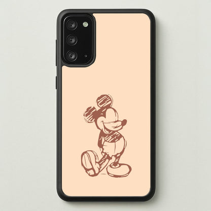 Sketched Mouse Outline Beige   - Disney Phone Case for Galaxy Note 20