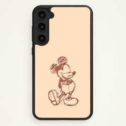 Sketched Mouse Outline Beige   - Disney Phone Case for Galaxy S23 Plus
