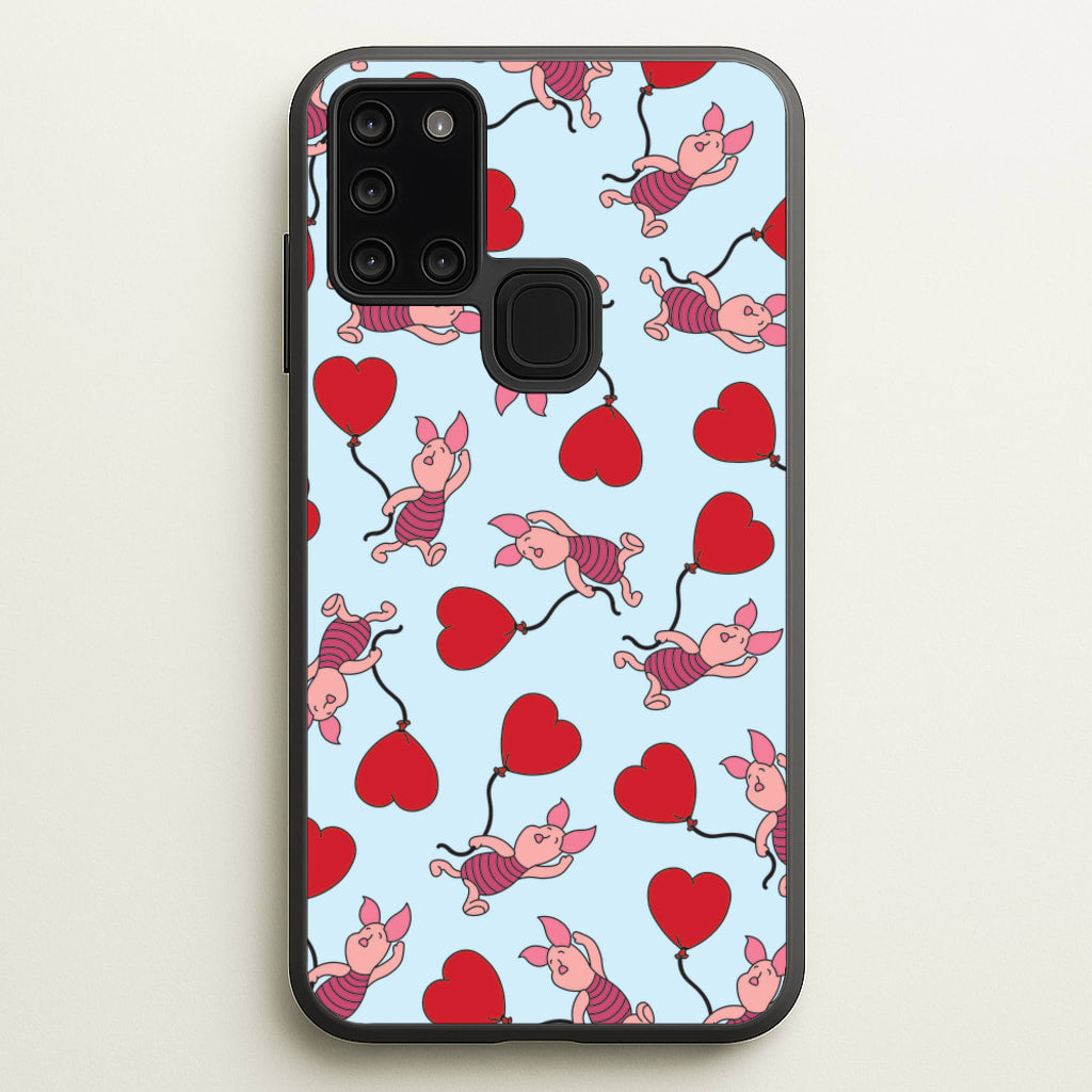 Baby Pig With Balloon Pattern  - Disney Phone Case for Galaxy A21s