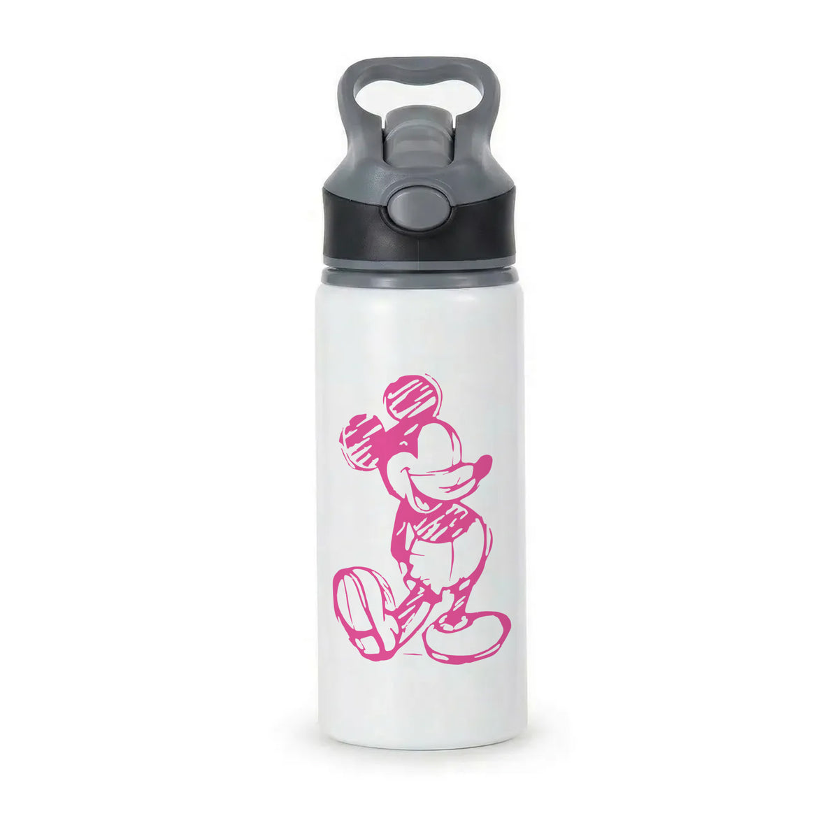 Sketched Mouse Outline Pink Active Water Bottle