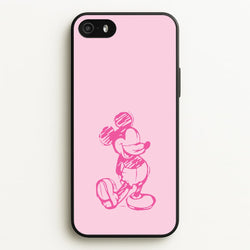 Sketched Mouse Outline Pink  - Disney Phone Case for iPhone 5 / 5s / SE 2016